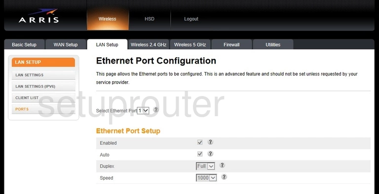 router port setting