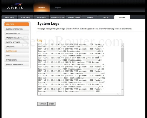 Arris DG3270 Screenshots