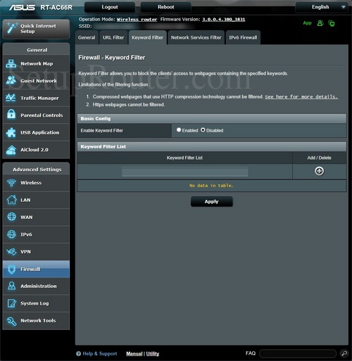 Asus RTAC66R Screenshots