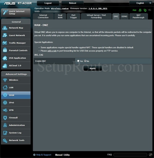 Asus RTAC66R Screenshots