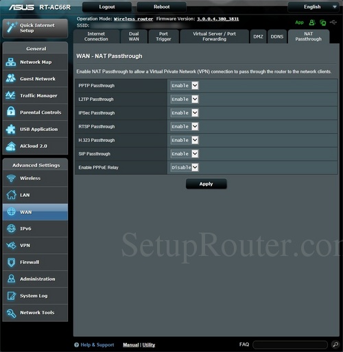 Asus RTAC66R Screenshots
