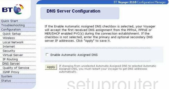 router dns setting