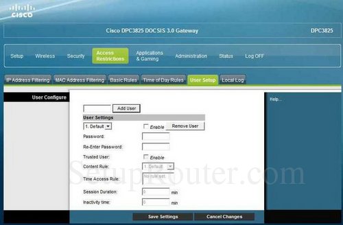 Cisco DPC3825 Screenshots