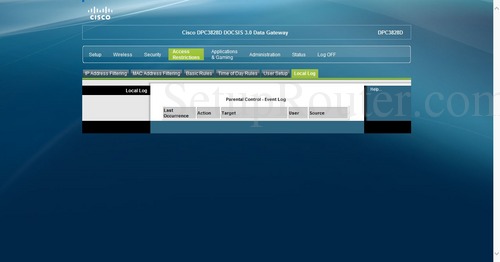 Cisco DPC3828D Screenshots
