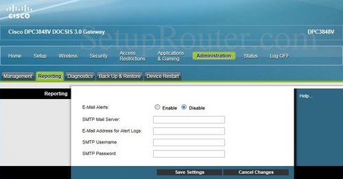 Cisco DPC3848V Screenshots