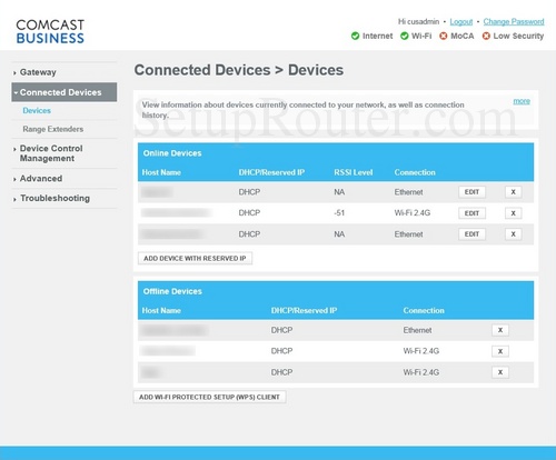 Cisco DPC3941B Screenshots