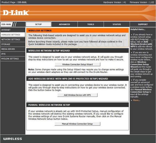 Setup WiFi on the Dlink DIR-868L