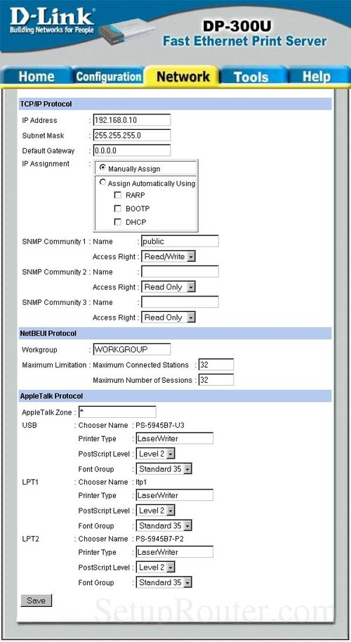 dp-300u firmware D-link dp-300u.