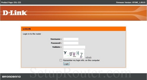 How To Login To The Dlink DSL 225