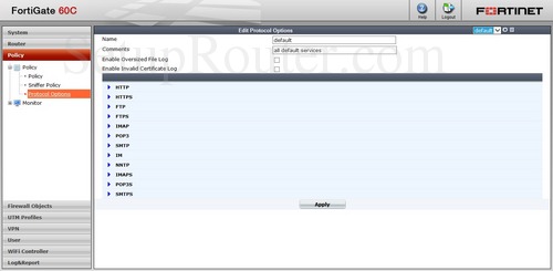 Fortinet FortiGate-60C Screenshots