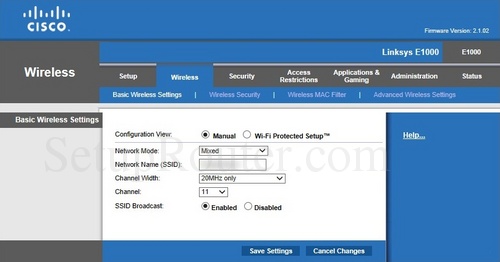 Setup WiFi on the Linksys E1000