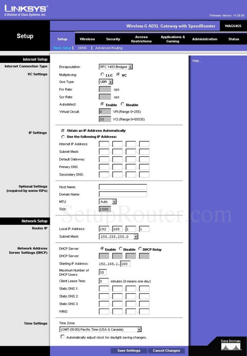 LINKSYS WAG54GS linksys wag54gs: