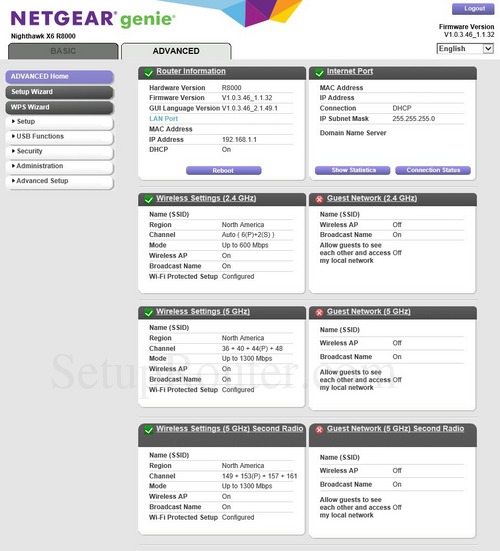 Netgear Nighthawk X6 R8000 Screenshots