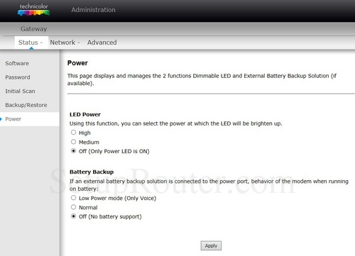 Technicolor TC7230 Screenshots