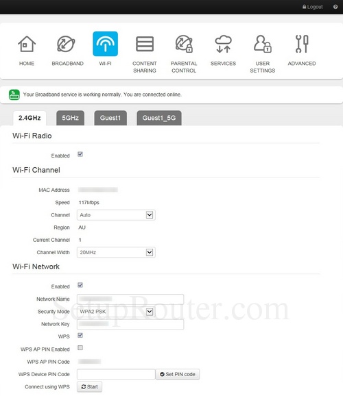 Setup WiFi on the Technicolor TG799vac