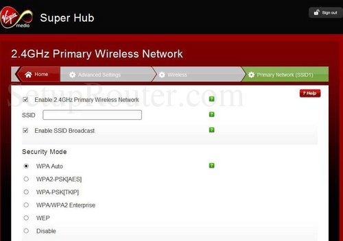Setup WiFi on the Virgin-Media Super-Hub-2