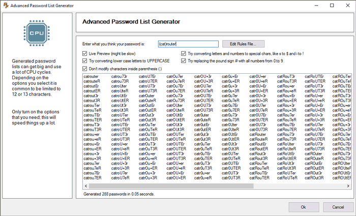 Password List Generator