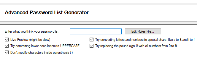 advanced password generator options