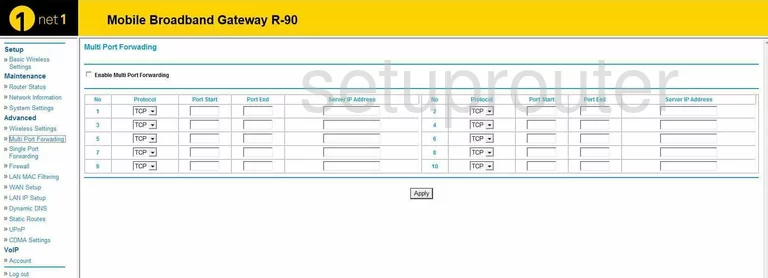 port forwarding nat screenshot