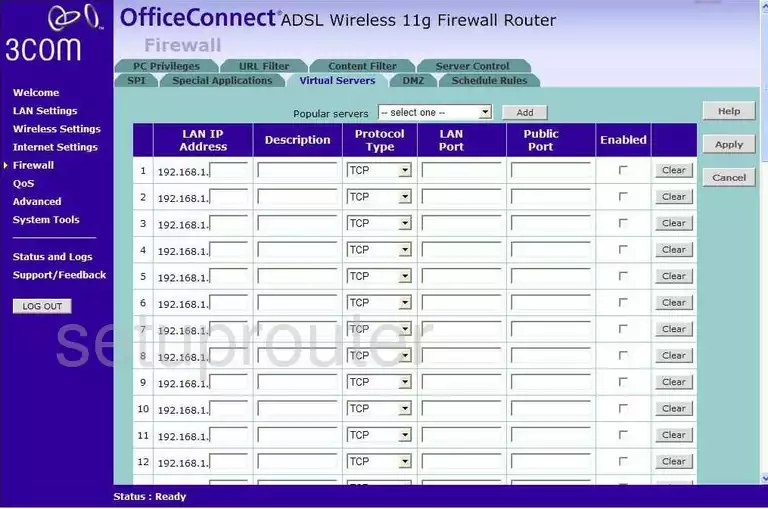 port forwarding nat screenshot