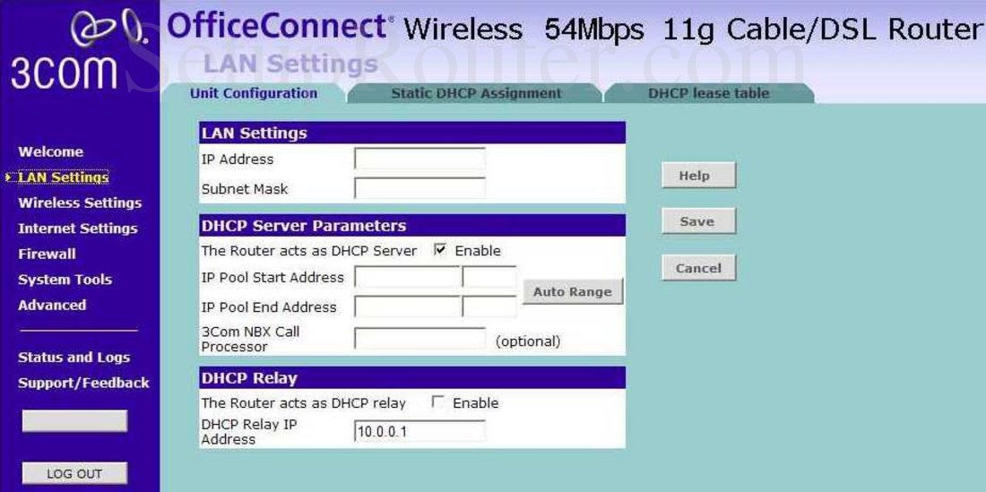 Настройка роутера 3com 3crwer100 75