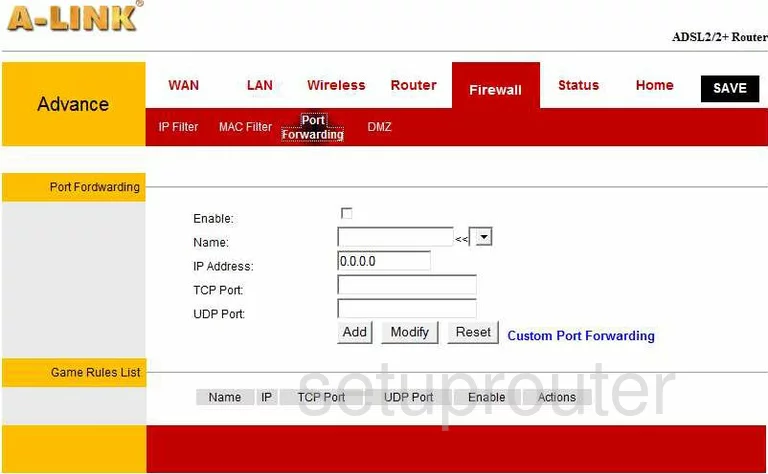 port forwarding nat screenshot