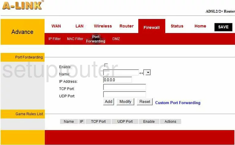 port forwarding nat screenshot