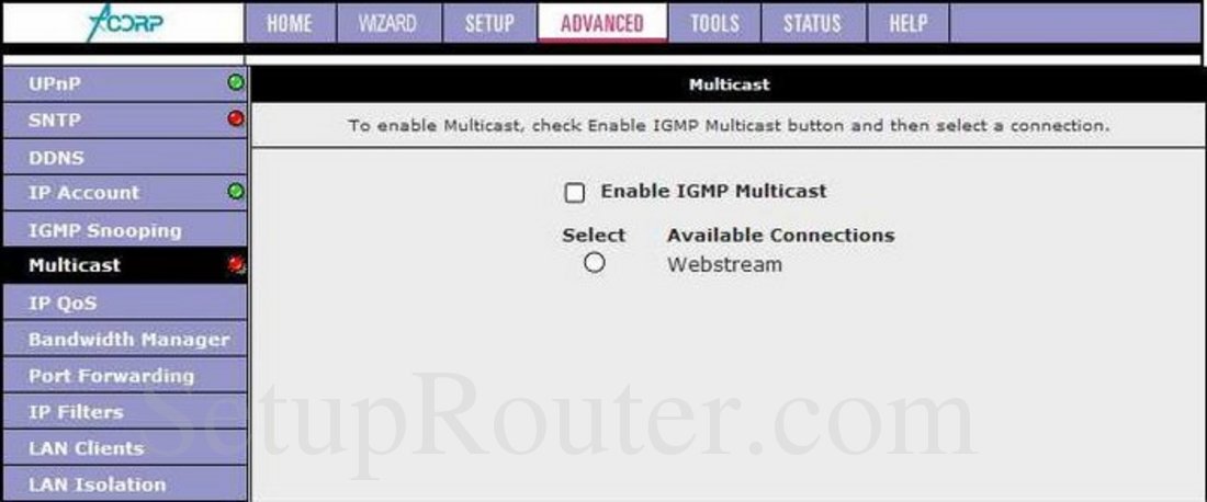 Acorp sprinter adsl2 router lan 410 настройка