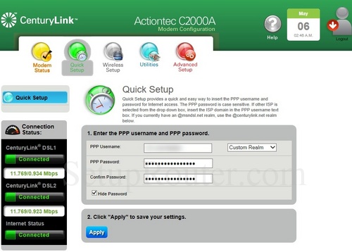 actiontec c2000a manual