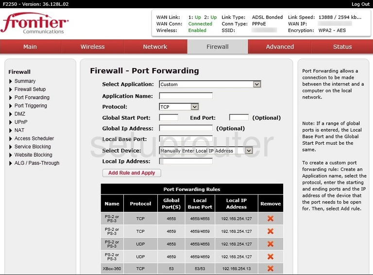 port forwarding nat screenshot