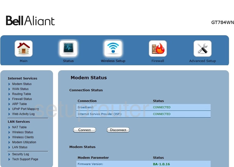 router status mac address internet IP