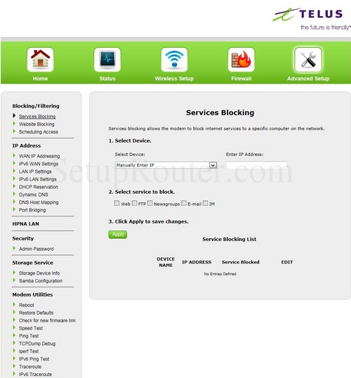 Actiontec T1200H Screenshots