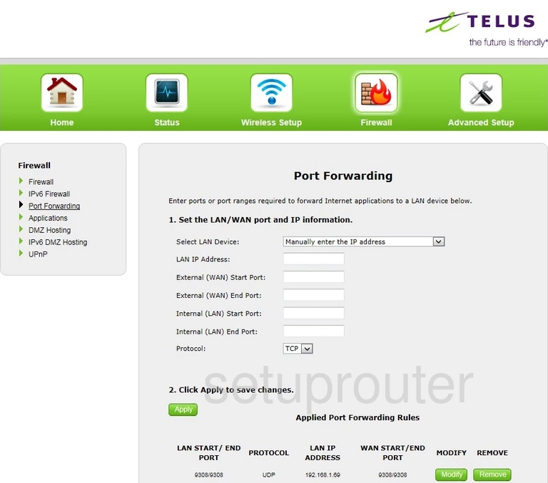 port forwarding nat screenshot