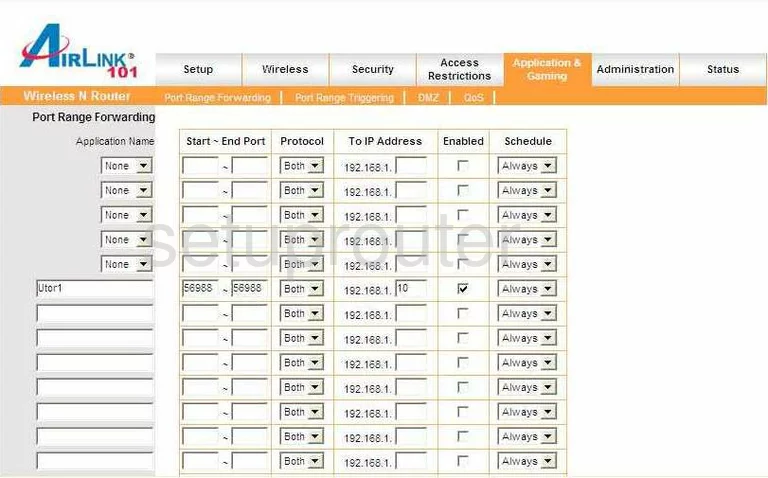 port forwarding nat screenshot