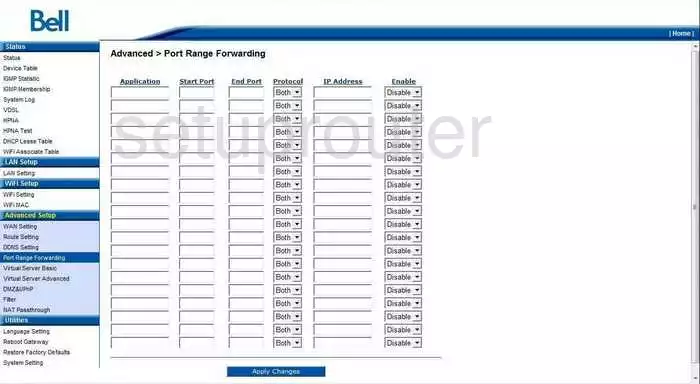 port forwarding nat screenshot