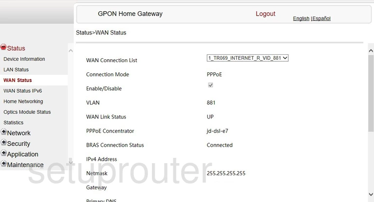 router status mac address internet IP