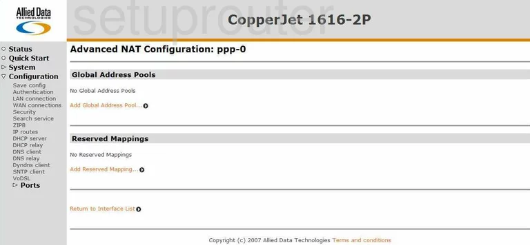 port forwarding nat screenshot