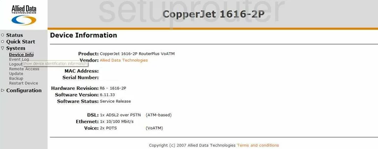 router status mac address internet IP