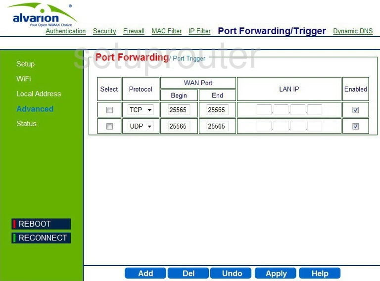 port forwarding nat screenshot