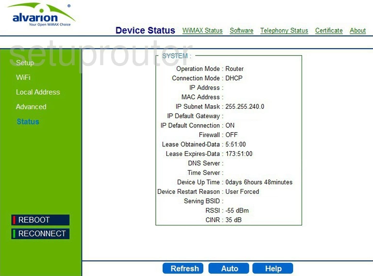 router status mac address internet IP