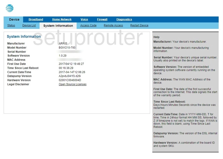 router status mac address internet IP