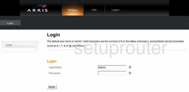 router login screen