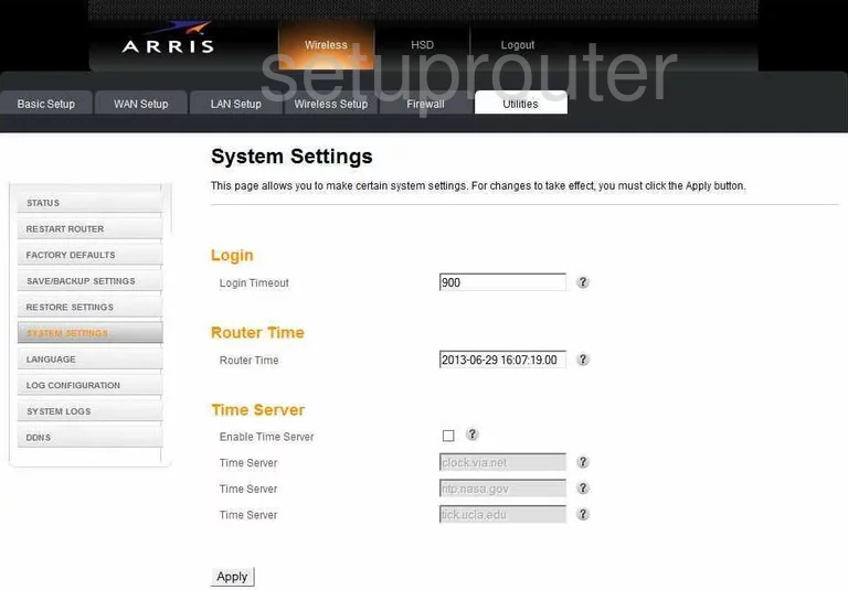 router status mac address internet IP