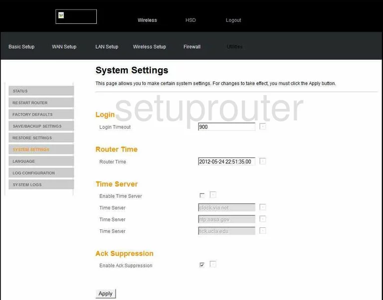 router status mac address internet IP