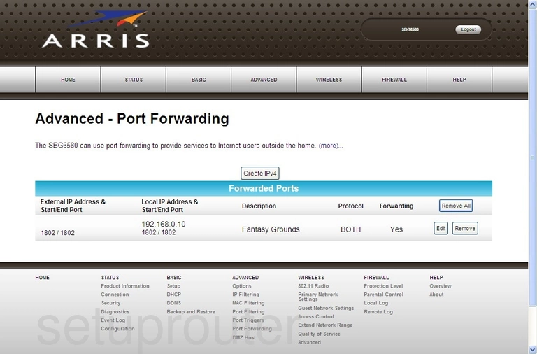 port forwarding nat screenshot