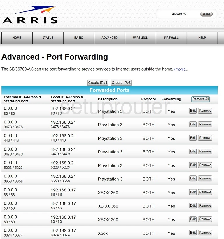 port forwarding nat screenshot