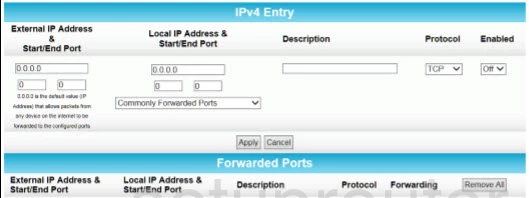 port forwarding nat screenshot