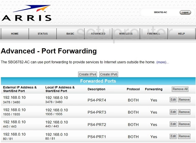 port forwarding nat screenshot