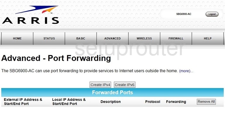 port forwarding nat screenshot