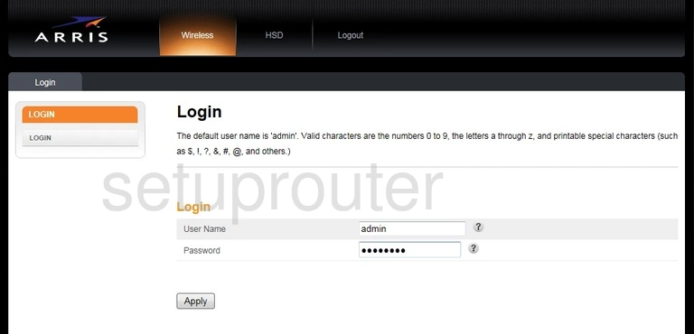 router login screen